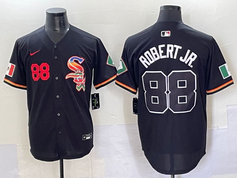 Men 2025 Chicago White Sox #88 Robert jr Black Game Nike MLB Jersey style 7092->chicago white sox->MLB Jersey